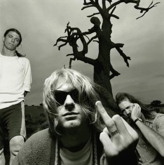 This image of Nirvana was captured touring Melbourne, Australia in 1992 and taken by Mark Seliger. 